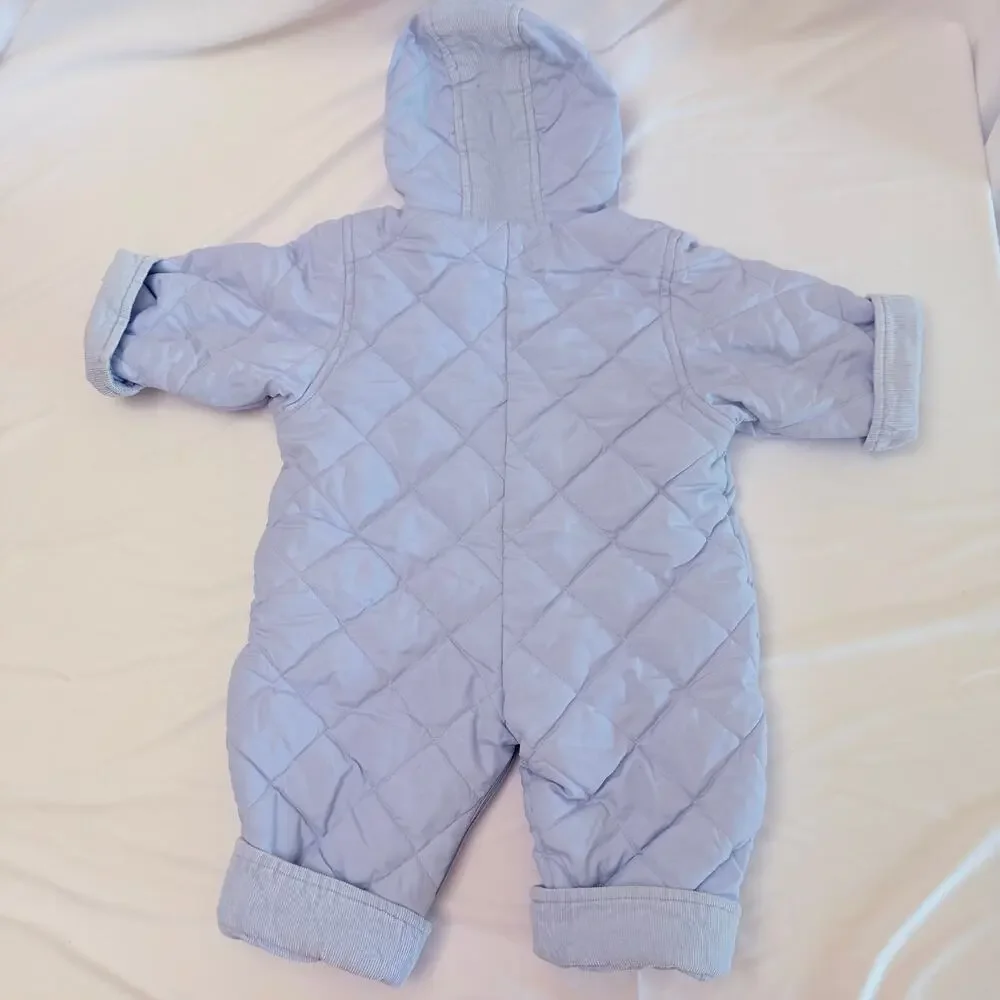 Vintage 2000 Y2K First Impressions Quilted Teddy Bear Bunting Winter Outfit 3-6m